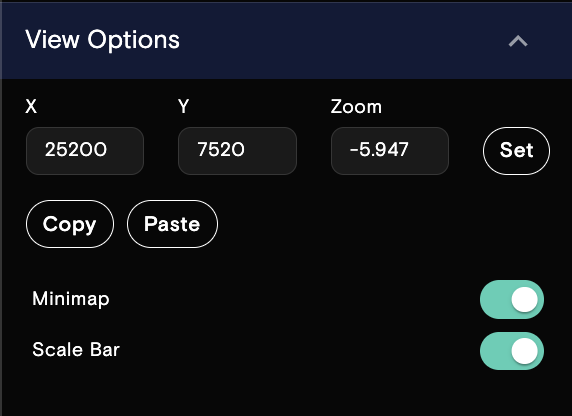 FC View Options panel
