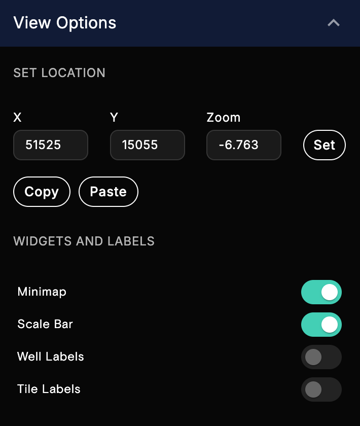 FC View Options panel